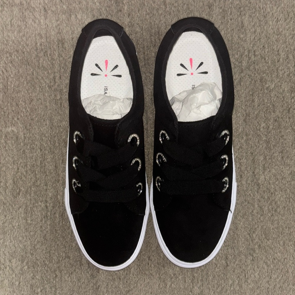 Isaac Mizrahi SOHO Grosgrain Lace-Up Suede Sneaker